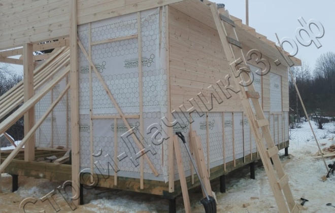 3 Каркасно-щитовой дом 8х6м, 48 М², Ленинградская область, Выборгский район, Святогорское сельское поселение (8)